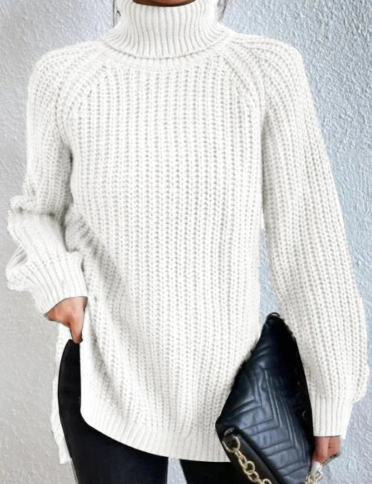 Gianna Pull à Col Roulé Femme – Pull en maille doux et chaud avec coupe élégante décontractée