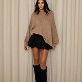 Kylan Pull Femme Oversize Col Roulé – Maille Douce, Coupe Ample & Style Moderne