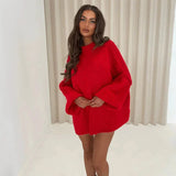 Kylan Pull Femme Oversize Col Roulé – Maille Douce, Coupe Ample & Style Moderne