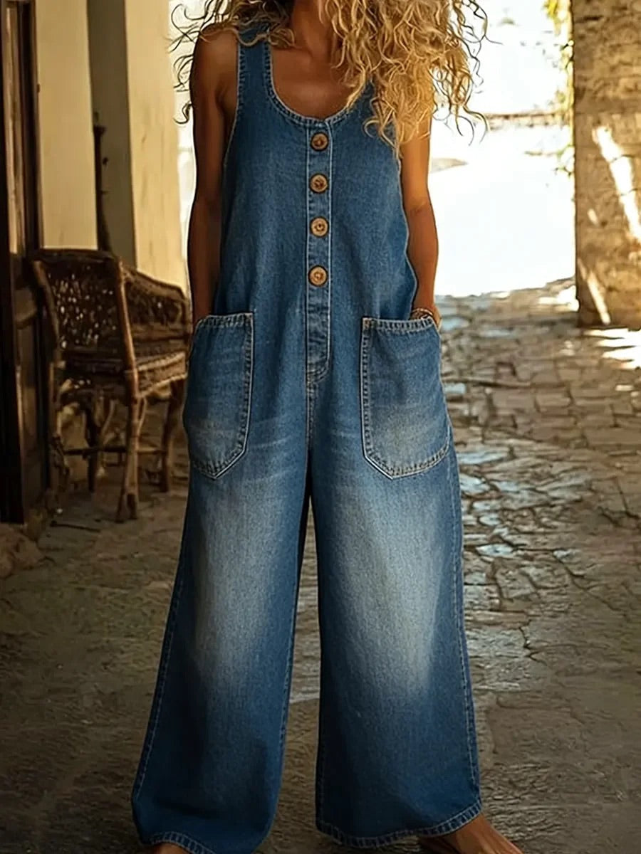 Ruth - jean en coton effet vintage pour femme