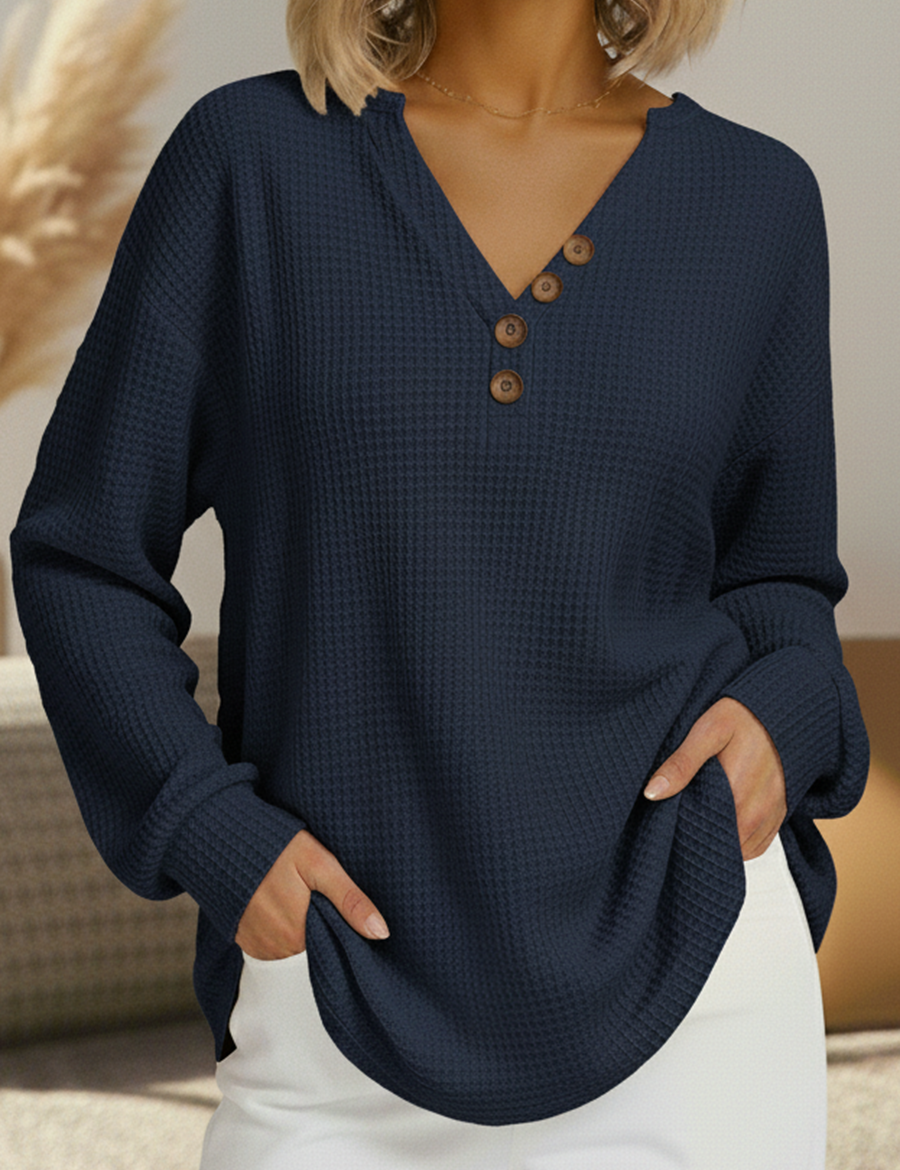 Sylvie - Pull uni à col en V - autre coloris