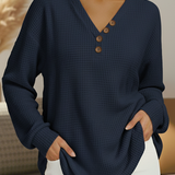 Sylvie - Pull uni à col en V - autre coloris