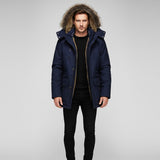 Jior Parka d’Hiver Homme – Manteau Chaud Coupe Ample avec Col en Fourrure et Style Parka