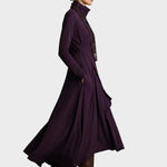 Teresa : robe maxi asymétrique en maille à col roulé, vue détaillée