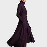 Teresa : robe maxi asymétrique en maille à col roulé, vue détaillée