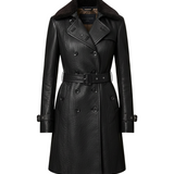 Valentina™ | Manteau en cuir élégant longueur 3/4