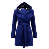 Zylani Manteau Long Femme – Manteau Hiver avec Capuche, Ceinture Ajustable & Fermeture Boutonnée