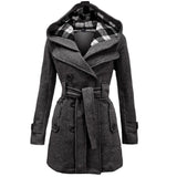 Zylani Manteau Long Femme – Manteau Hiver avec Capuche, Ceinture Ajustable & Fermeture Boutonnée