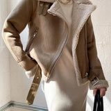 Morgan Veste Femme Doublée Faux Mouton – Zip Frontal, Chaleur Confort & Style Moderne