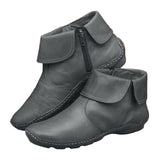 Leila Bottes Femme – Bottines Imperméables en Cuir Souple avec Semelle Antidérapante