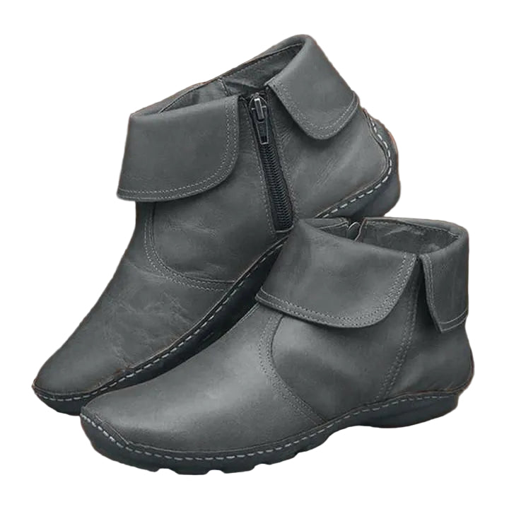 Leila Bottes Femme – Bottines Imperméables en Cuir Souple avec Semelle Antidérapante