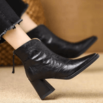 Claudine - Bottines de luxe à talon moyen