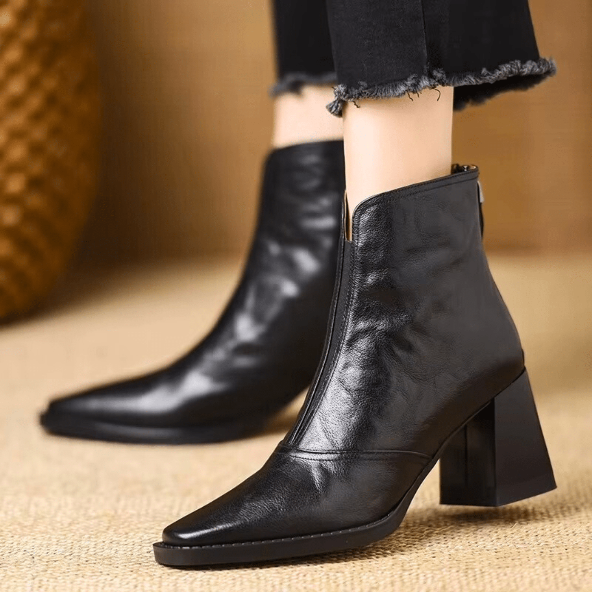 Claudine - Bottines de luxe à talon moyen