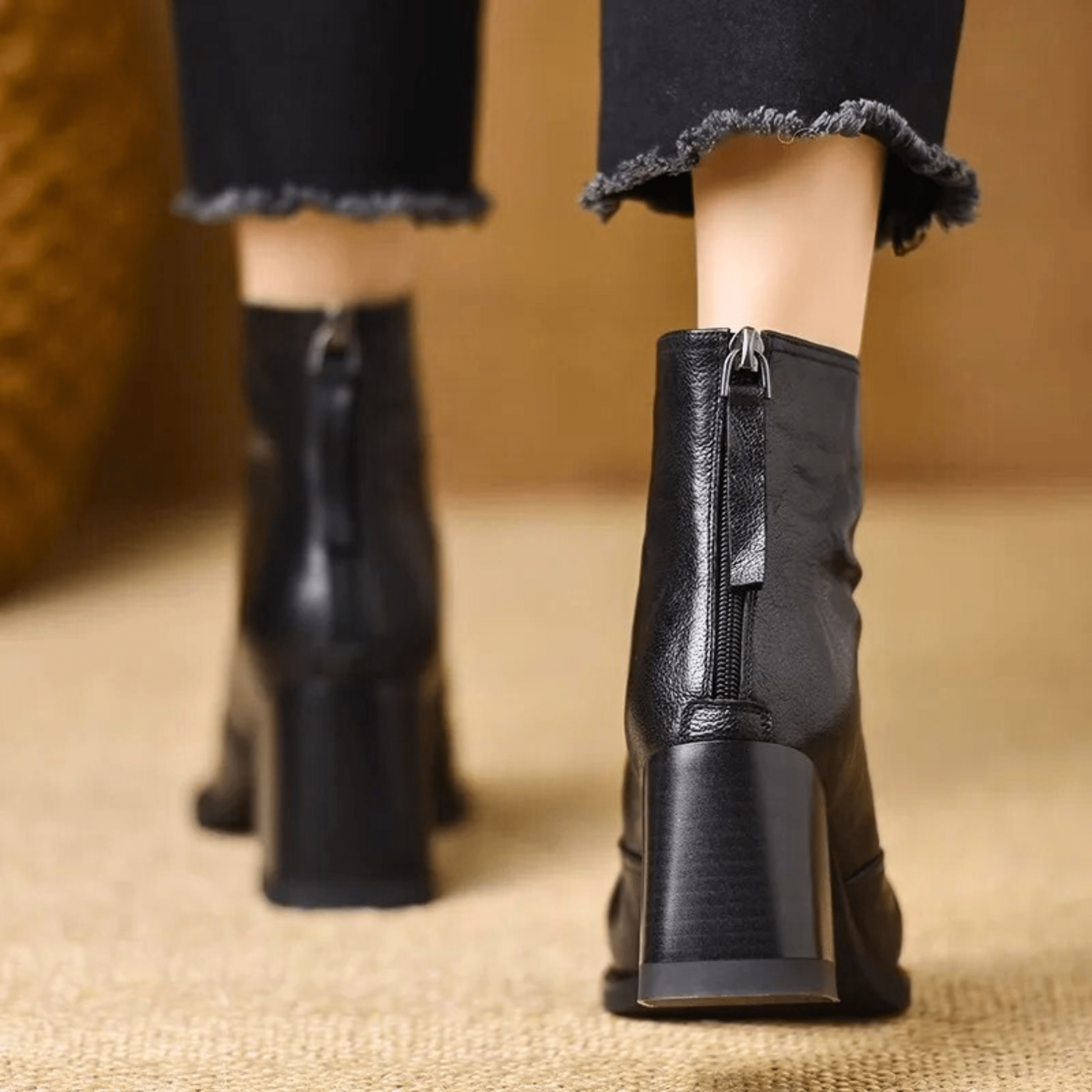 Claudine - Bottines de luxe à talon moyen