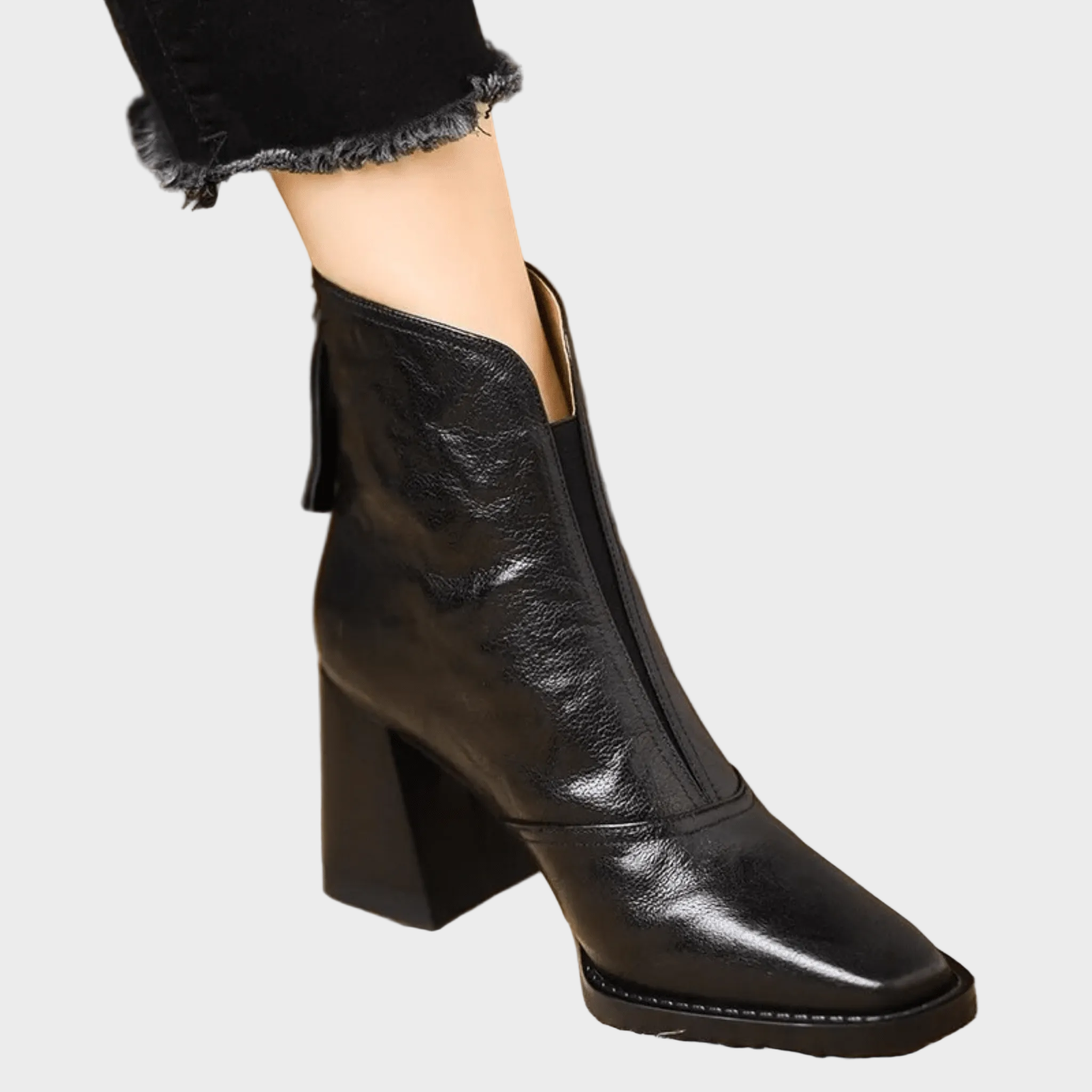 Claudine - Bottines de luxe à talon moyen