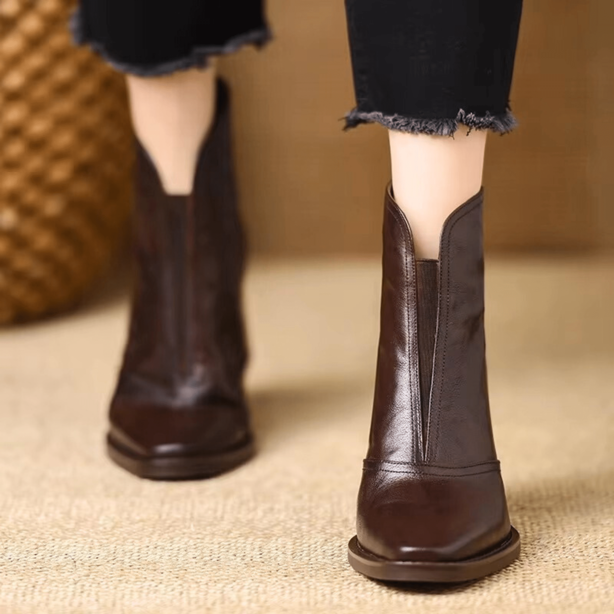 Claudine - Bottines de luxe à talon moyen
