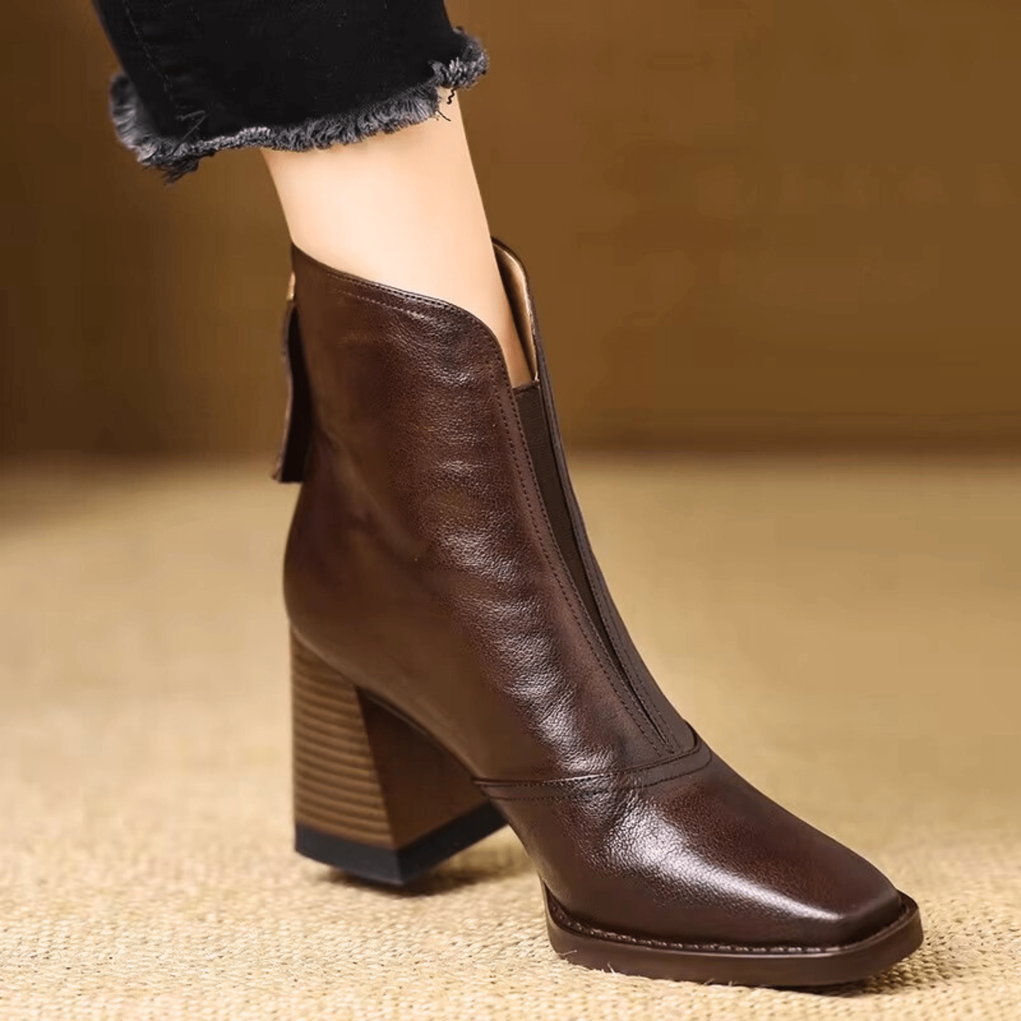 Claudine - Bottines de luxe à talon moyen