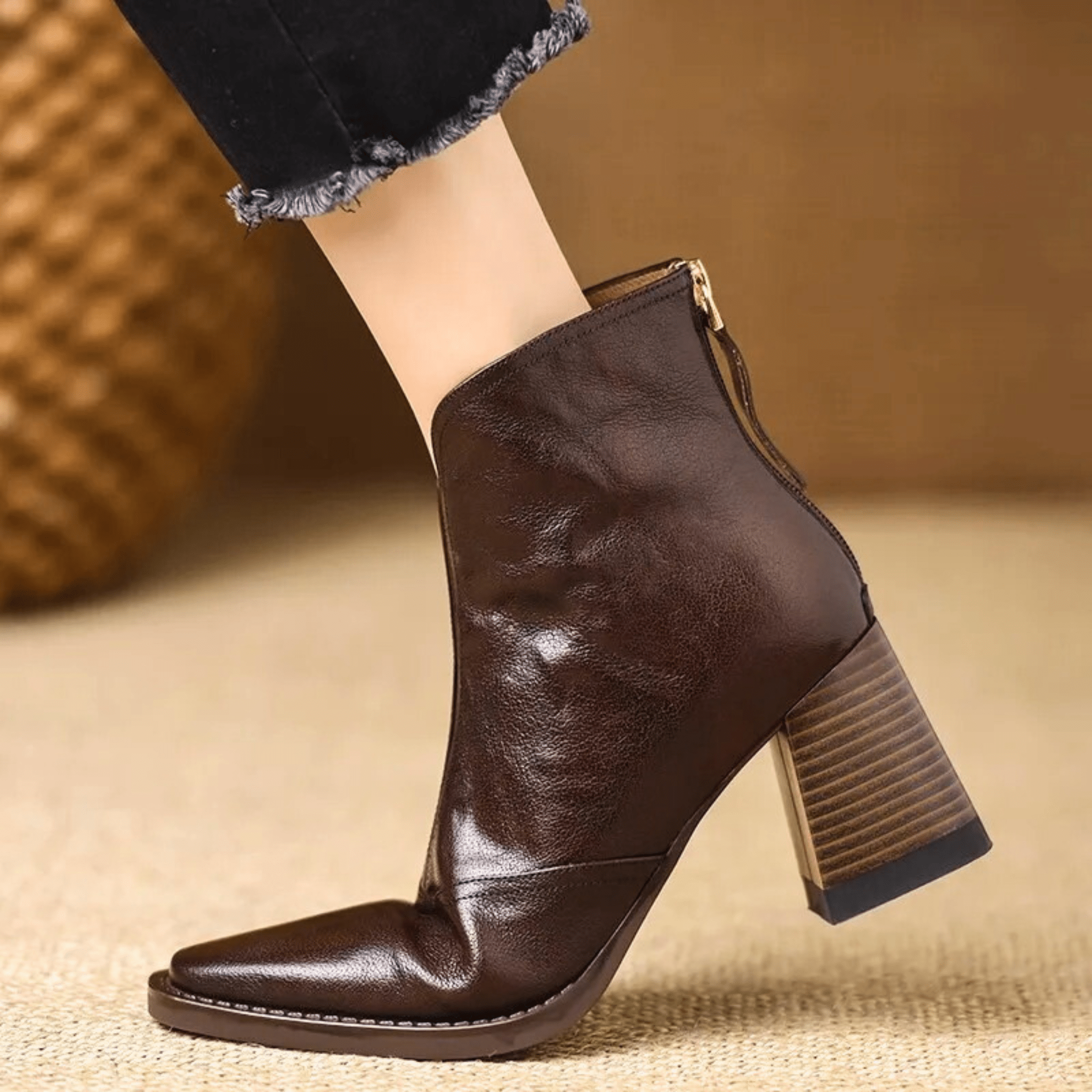 Claudine - Bottines de luxe à talon moyen