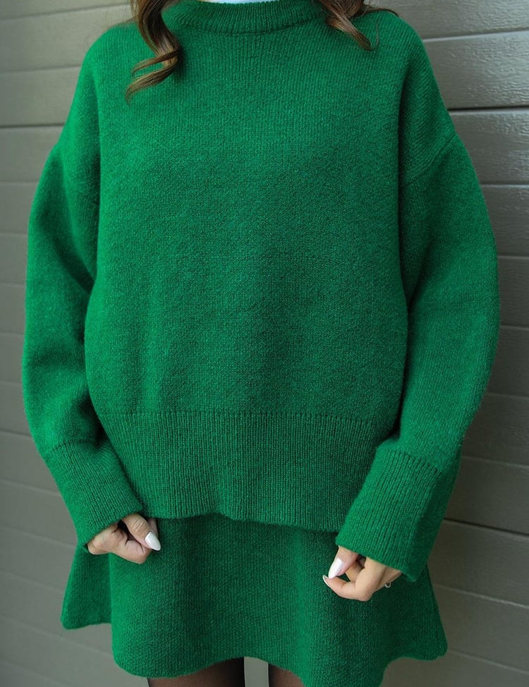 Lucie Ensemble Femme – Ensemble Automnal Doux en Laine Confortable & Élégant